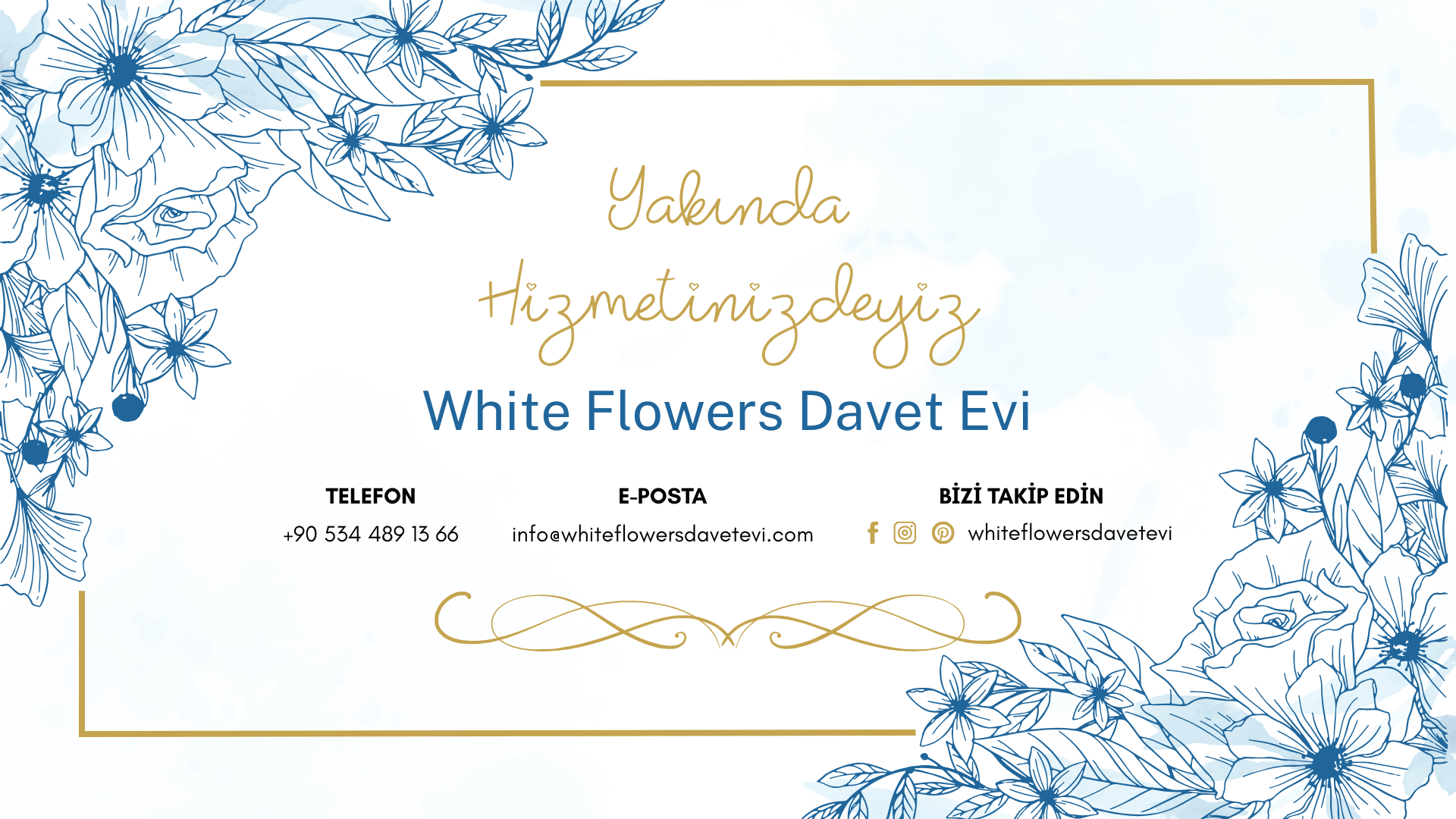 White Flowers Davet Evi